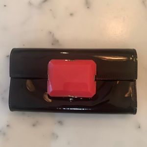 Vintage Gucci black patent clutch